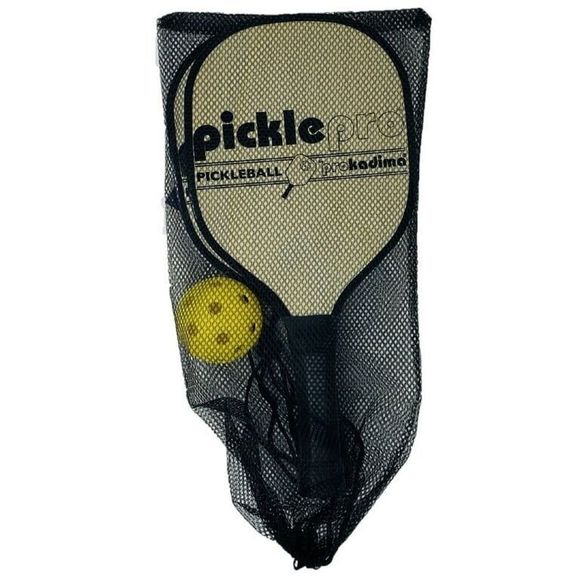 Pro Kadima Pickle Ball Pro Set 2 Wood Paddles 1 Ball Mesh Carrying Case NEW - Picture 2 of 2